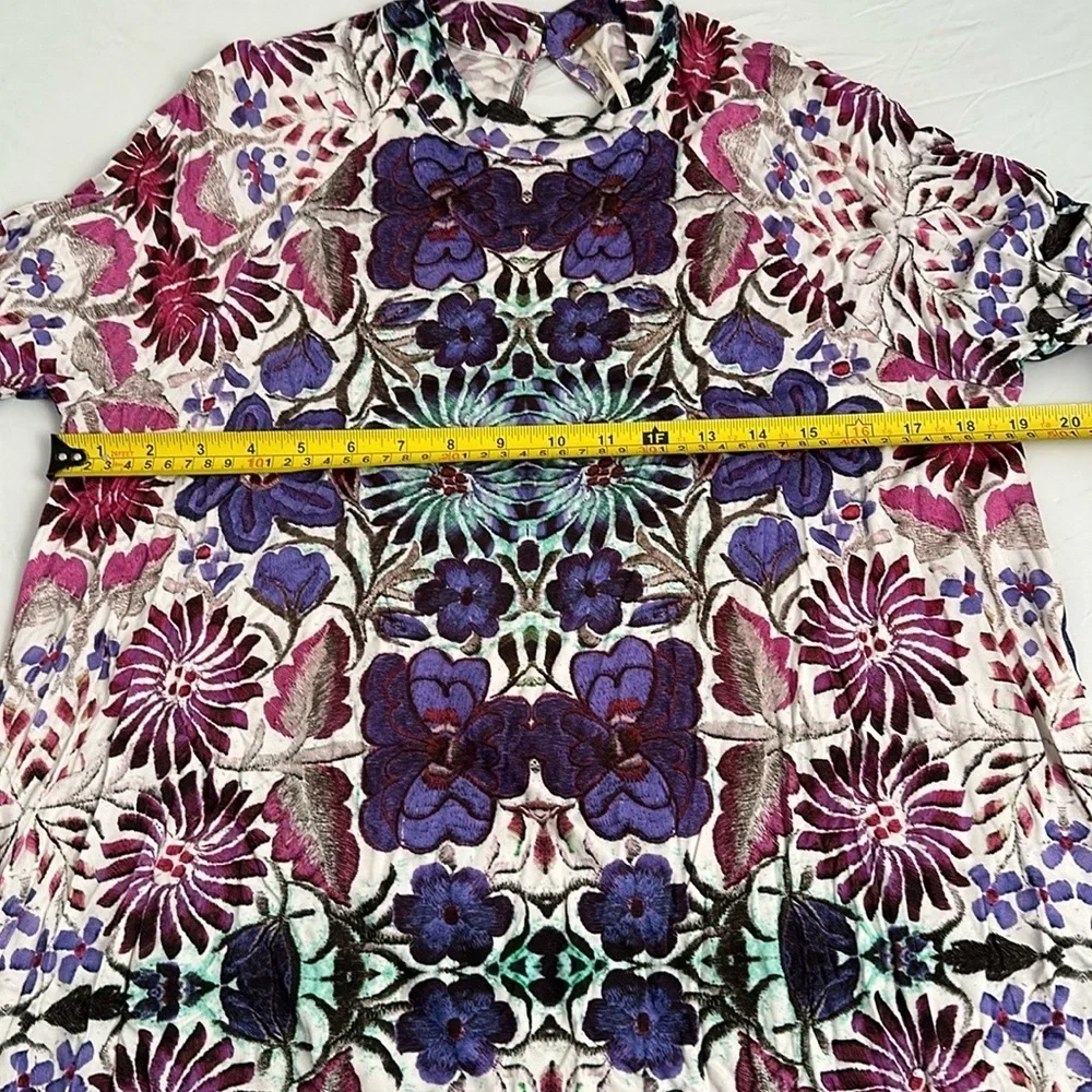 Free People New Romantics Fiesta Floral purple multicolor long sleeve dress - Picture 7 of 11